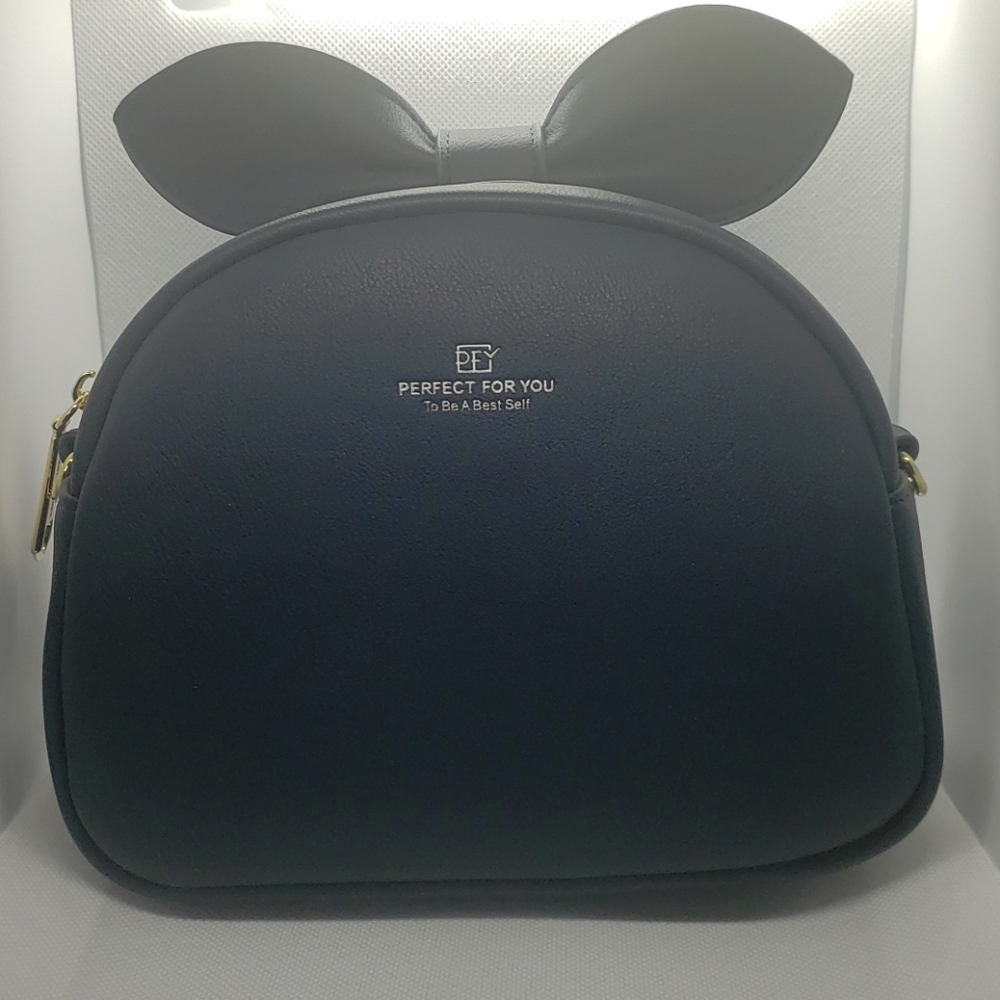 Navy Blue Mini Bag With Bow